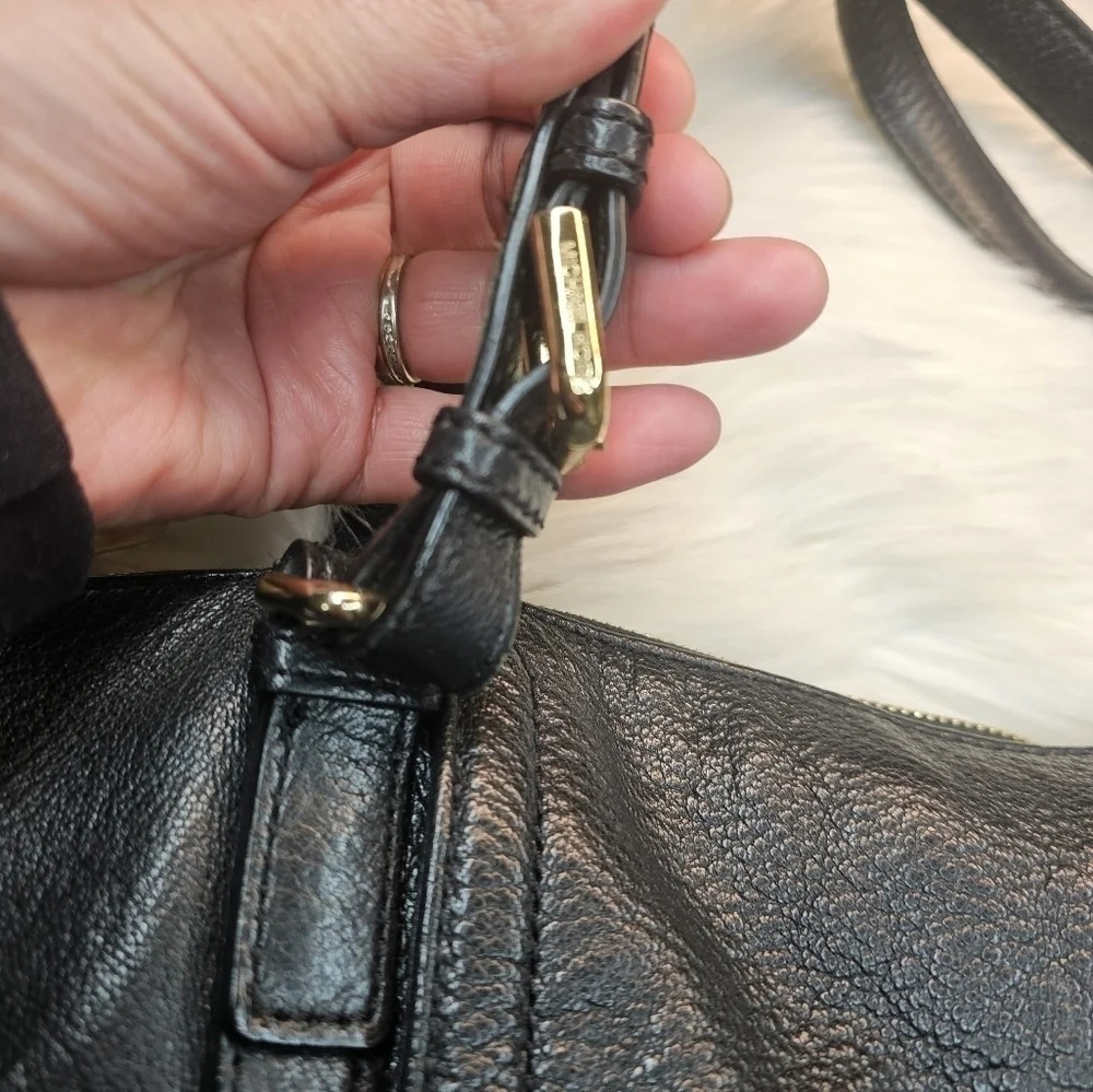 MICHAEL Kors Luggage Deneuve Satchel Leather Purse Black - Picture 7 of 16